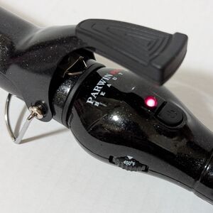 Parwin Pro Beauty | 1 Inch Ceramic Curling Iron - Black Metallic Glitter Finish